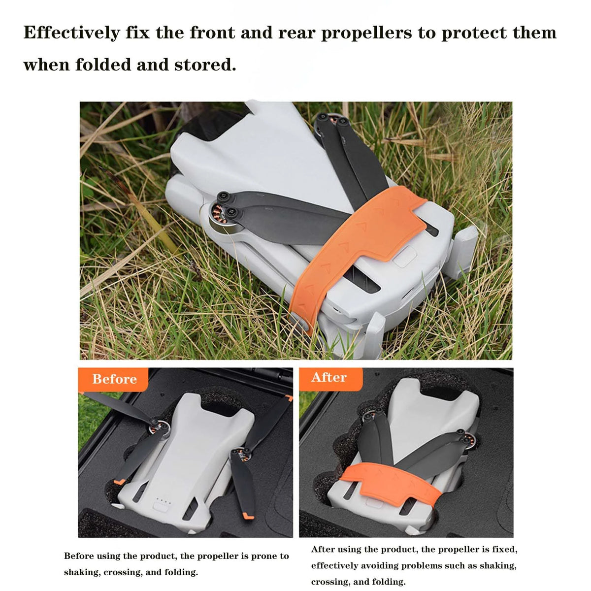 Before and After Carry Case Storage Comparison for DJI Mini 3 Propellers