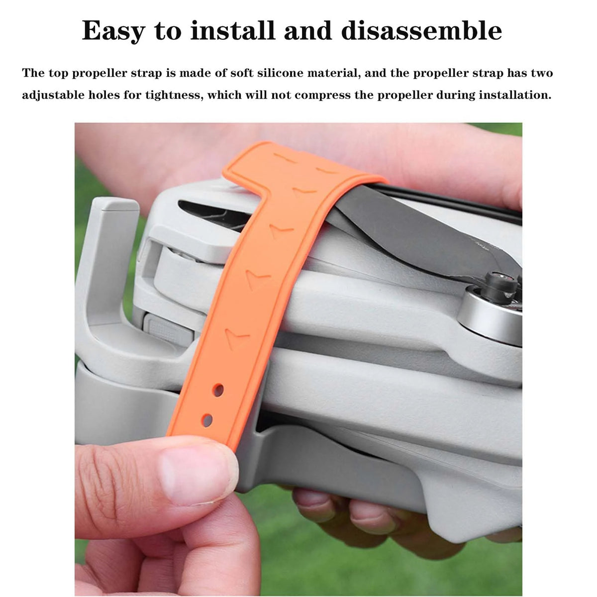 Tool-Free Dual Hole Tension Adjustment Silicone Strap Fastening