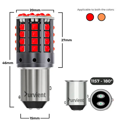 P21/5W BAY15D Dual Intensity LED Bulbs (Pair)