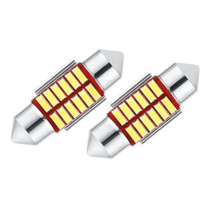 31mm C5W Festoon LED Bulb 12-SMD 6000K Cool White