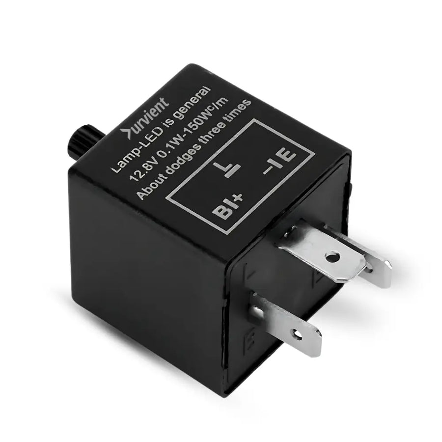 3-Pin Adjustable LED Indicator Flasher Relay (12V 0.1W-150W)