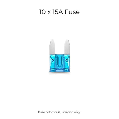 Mini ATM Blade Fuse Kit for European & Japanese Vehicles (10-Pack)