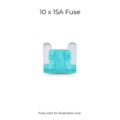 Low-Profile Micro Blade Fuse Kit for Modern Cars & SUVs (APS LP, 10-Pack)
