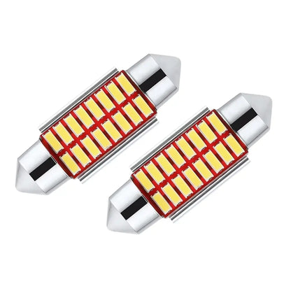 36mm C5W C10W Festoon LED Bulb 16-SMD 6000K Cool White