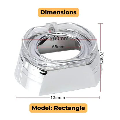 2.5-Inch Projector Shroud with Angel Eye DRL (Pair)