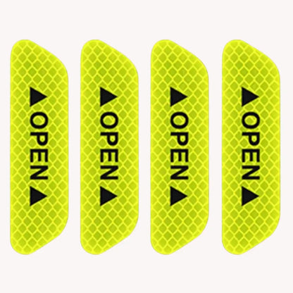 High-Visibility Car Door Open Warning Reflective Stickers (4 Pcs)