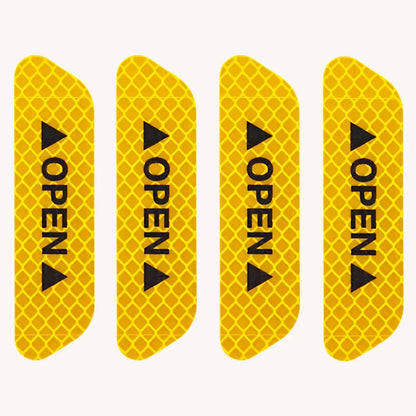 High-Visibility Car Door Open Warning Reflective Stickers (4 Pcs)