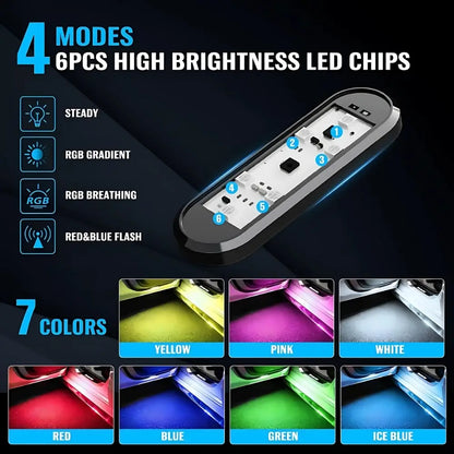 7 Colors and 4 Lighting Modes - Constant, RGB Gradient, Breathing and Warning Strobe