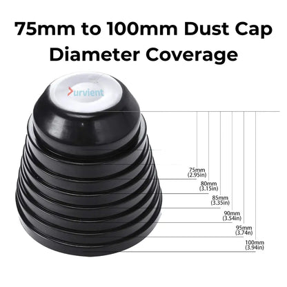 Universal Headlight Dust Cover Cap (75mm - 100mm)