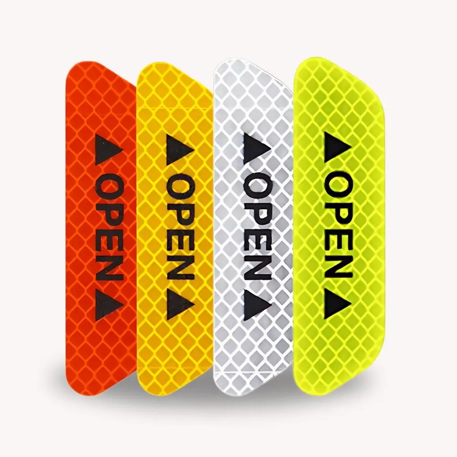 High-Visibility Car Door Open Warning Reflective Stickers (4 Pcs)