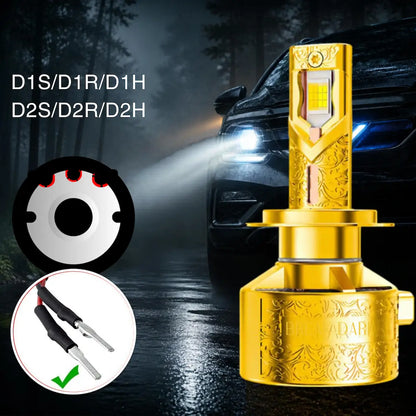 160W D-Series Smart App-Controlled Bluetooth Tri-Color LED Headlight Kit