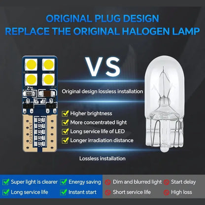 Double-Sided T10 W5W Canbus LED Indicator Bulbs (Pair)