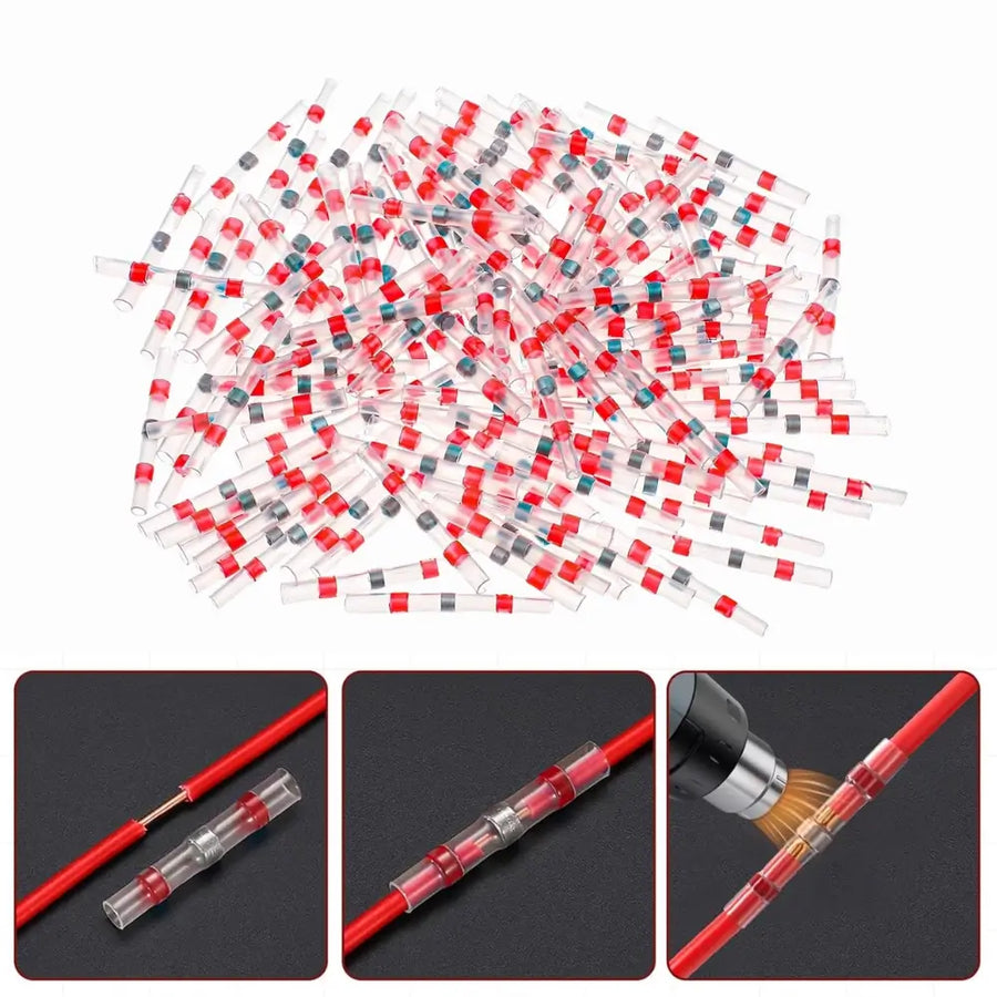 Waterproof Heat Shrink Solder Sleeve Butt Connectors (IP67 Sealed)