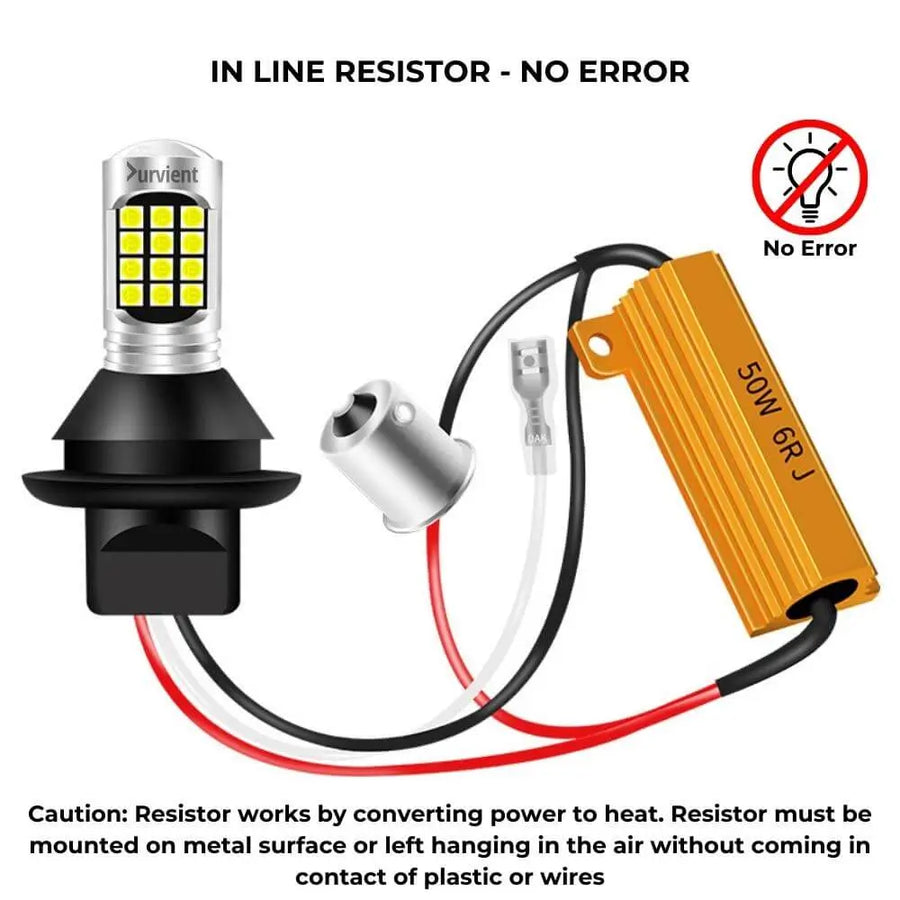Canbus Error-Free High-Power White LED DRL Bulbs (DRL Only, Pair)