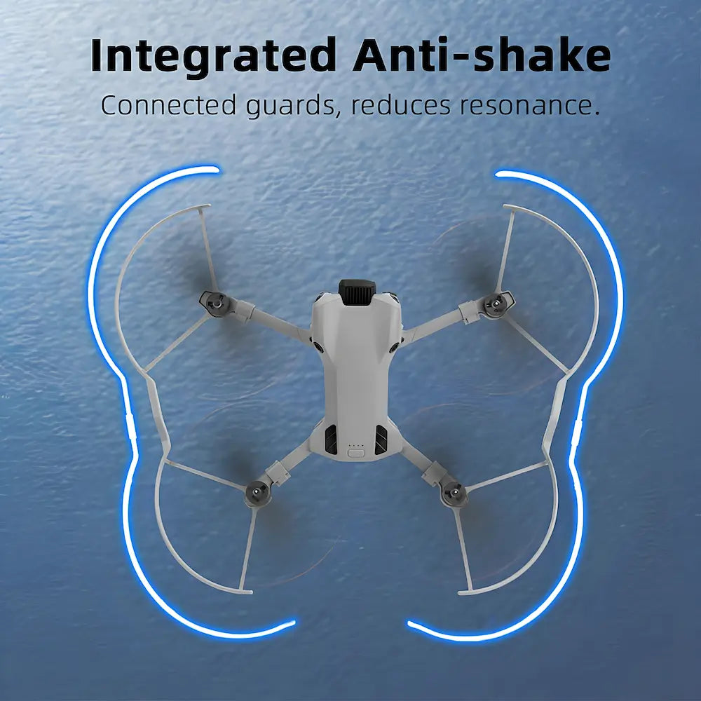 Integrated anti shake structure keeps the guard connected reduces resonance
