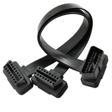 90-Degree Angled OBD2 Splitter Y-Cable (1 Male to 2 Female, 30cm)