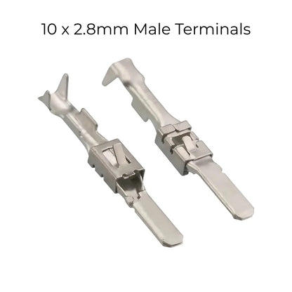 TE Connectivity 2.8mm Automotive Crimp Terminals (TE 962883-1 & 964274-2, 10-Pack)
