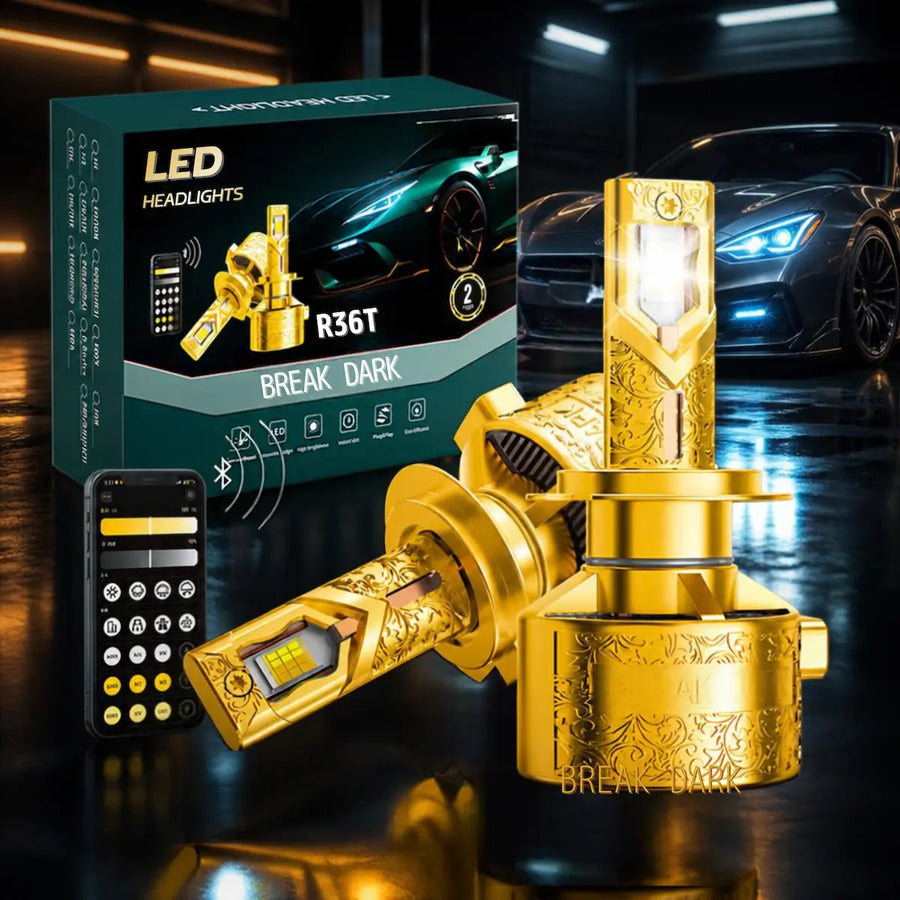 160W D-Series Smart App-Controlled Bluetooth Tri-Color LED Headlight Kit