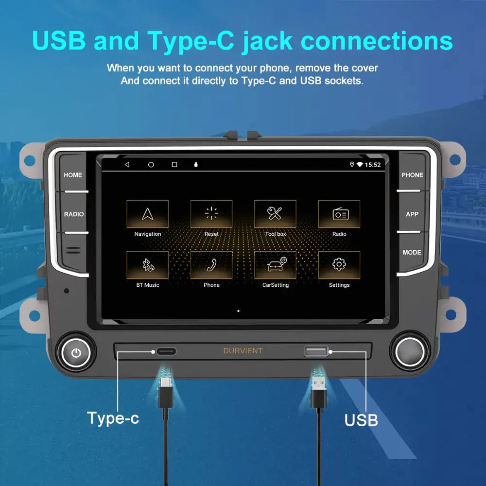 USB Type and Typc C jack up front for easy access