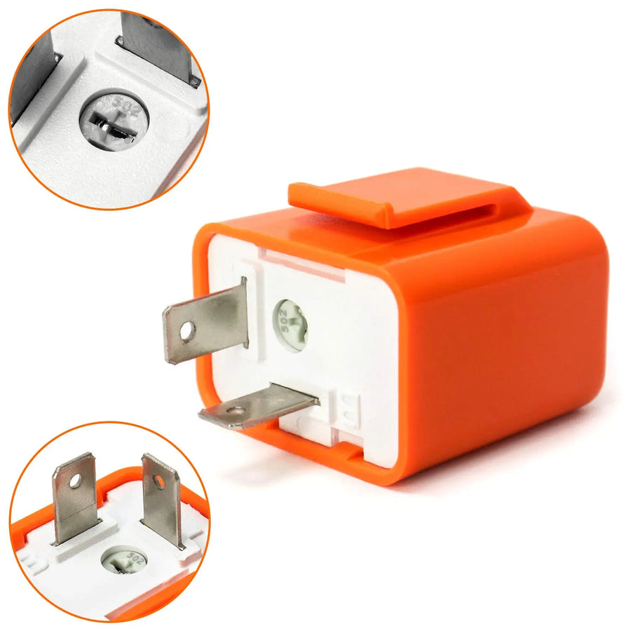 2-Pin Adjustable Indicator Flasher Relay LED Turn Signal Flasher Relay 12V for M