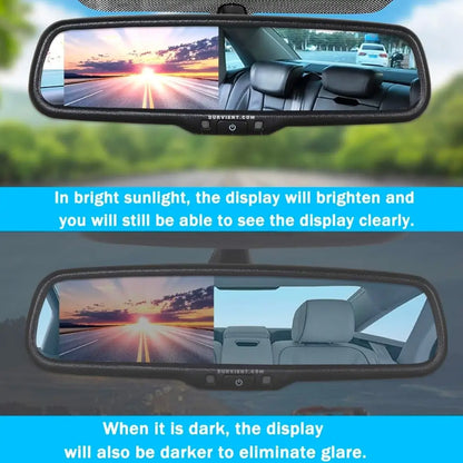 Anti-Glare IRVM Rear View Mirror Reverse Camera Kit
