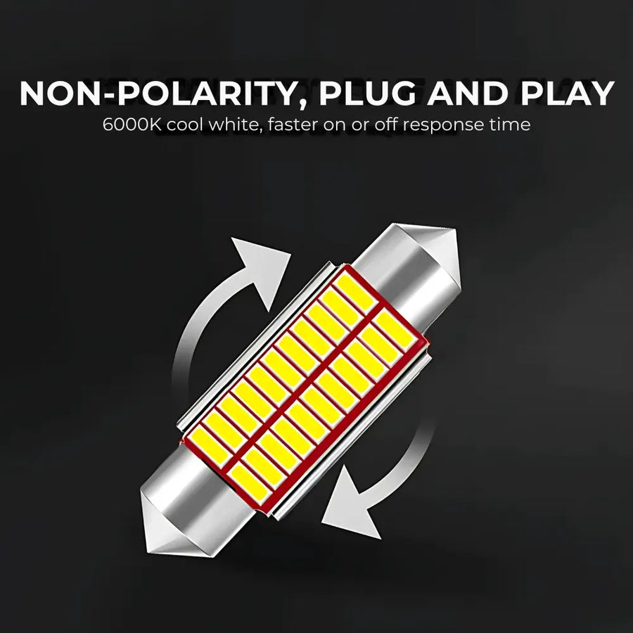Non-Polarity Bi-Polar Plug and Play Festoon LED Circuit Architecture