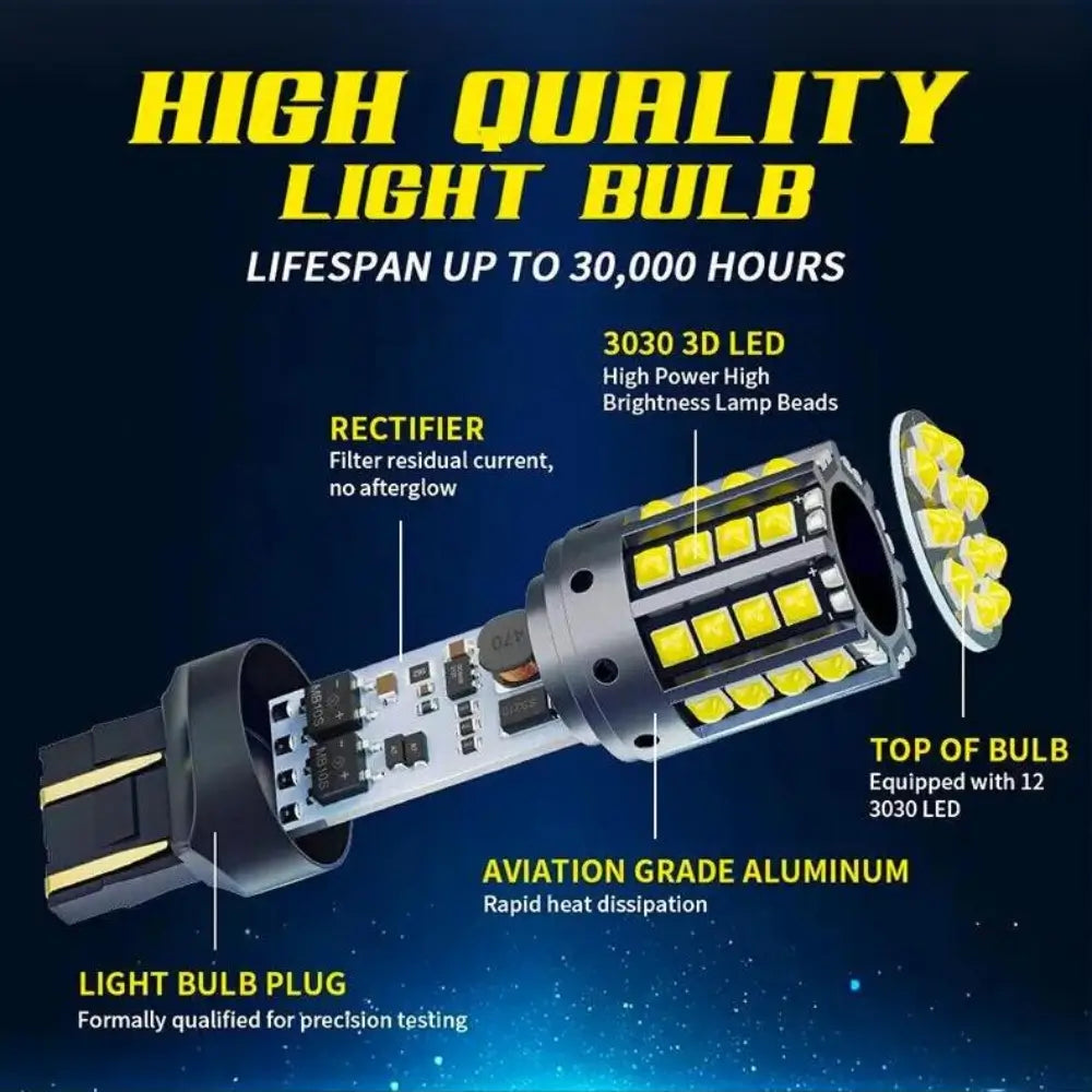 PY21W BAU15S LED Bulb Exploded Component Architecture and Aluminum Heat Sink