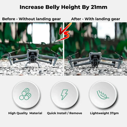 Foldable Landing Gear Leg Extensions for DJI Air 3S & Air 3