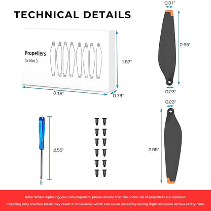 6030F Low-Noise Propeller Blades for DJI Mini 3 & Lito Series