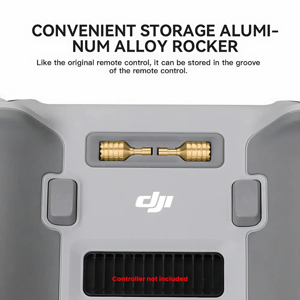 CNC Aluminum Thumbsticks Stored Inside DJI Remote Built-in Rear Storage Slots
