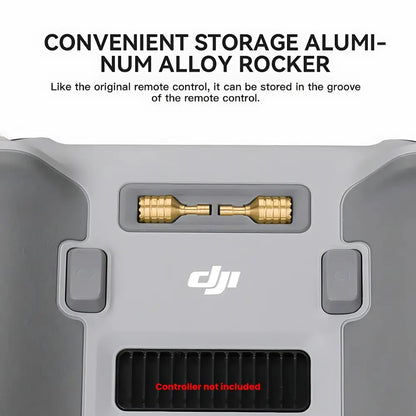 CNC Aluminum Thumbsticks Stored Inside DJI Remote Built-in Rear Storage Slots