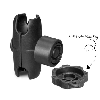 2.35 Inch Double Socket Arm Ball Mount for Motorcycle, ADV & Off-Road Mounting