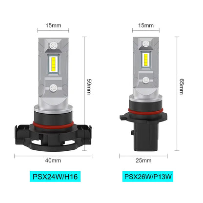 drl p13w ps24w psx24w led dimensions