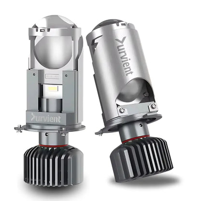 H4 / H19 Bi-LED Mini Projector Headlight Bulbs (35W, RHD)
