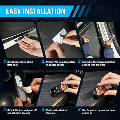 Quick Non-Destructive Step-by-Step Installation Guide for Magnetic Car Door Lamp