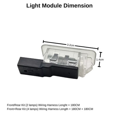 footwell lamp size part no. 5TD947409, 2GD947409, 2GD 947 409