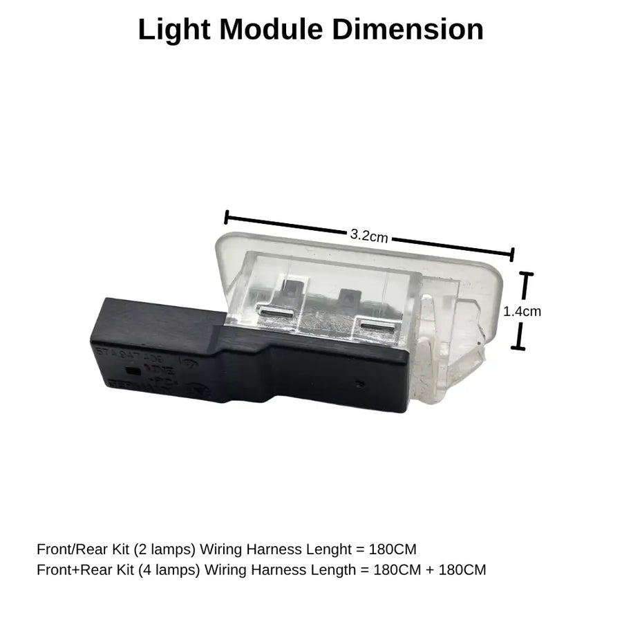 footwell lamp size part no. 5TD947409, 2GD947409, 2GD 947 409