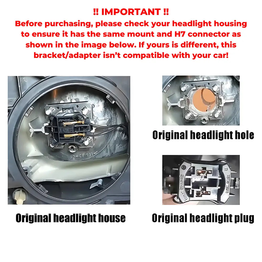 H7 LED Adapter Mount for Skoda Slavia & Kushaq