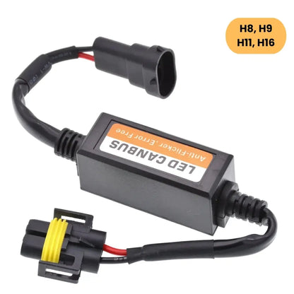 Intelligent LED Headlight Canbus Decoders & Anti-Flicker Harness (Pair)