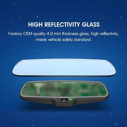 Anti-Glare IRVM Rear View Mirror Reverse Camera Kit