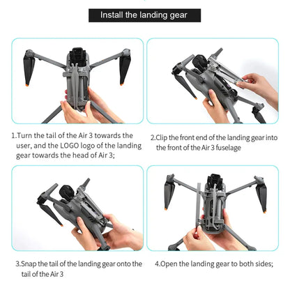 Foldable Landing Gear Leg Extensions for DJI Air 3S & Air 3