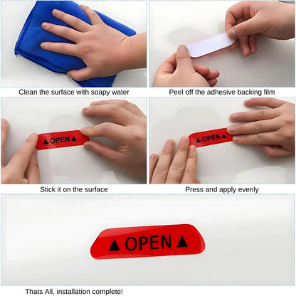 High-Visibility Car Door Open Warning Reflective Stickers (4 Pcs)