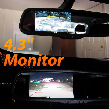 Anti-Glare IRVM Rear View Mirror Reverse Camera Kit