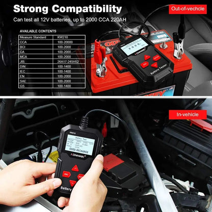 Konnwei KW210 12V Car Battery & Alternator Diagnostic Analyzer
