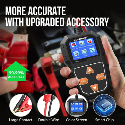 Konnwei KW218 6V & 12V Digital Car Battery Tester
