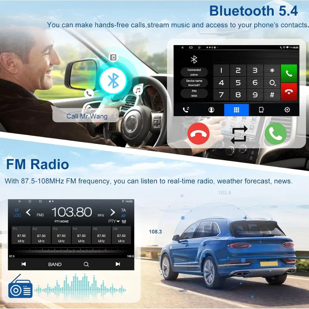 latest bluetooth 5.4 chip FM radio support for connectivity with the world