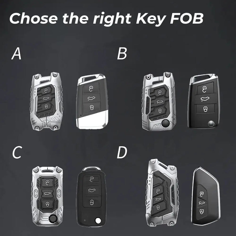 Zinc Alloy Key Fob Cover for Audi, Volkswagen & Skoda