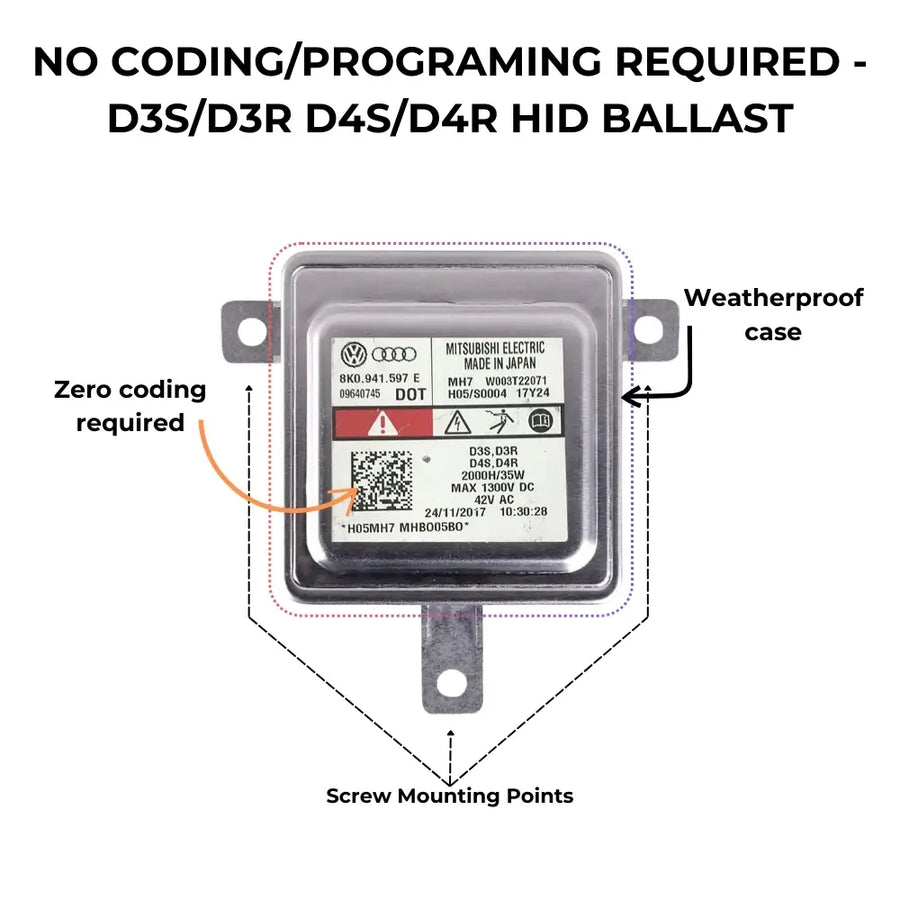D3S & D4S Xenon HID Ballast (Part No. 8K0 941 597 / 8K0941597E)