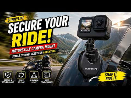 Motorcycle Windshield Action Camera Mount Clip for GoPro, Insta360 & DJI Action