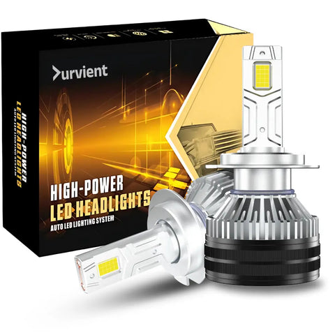 150W High-Power LED Headlight Kit with CSP 4070 Chips (4300K Warm White / 6000K Pure White)